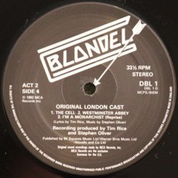 Blondel Bande Originale (Stephen Oliver, Tim Rice) - cd-inlay