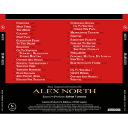 Spartacus Colonna sonora (Alex North) - Copertina posteriore CD