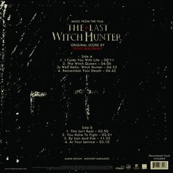 The Last Witch Hunter Soundtrack (Steve Jablonsky) - CD Back cover