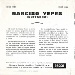 Juegos Prohibidos サウンドトラック (Narciso Yepes) - CD裏表紙