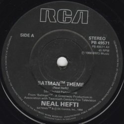 Batman Theme サウンドトラック (Neal Hefti) - CDインレイ