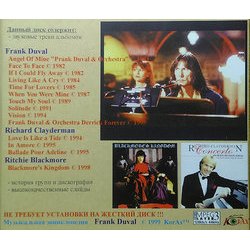 Music Encyclopedia: Frank Duval, Richard Clayderman, Ritchie Blackmore Soundtrack (Ritchie Blackmore, Richard Clayderman, Frank Duval) - CD Trasero