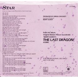 The Last Dragon Trilha sonora (Alfie , Misha Segal) - CD capa traseira