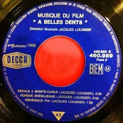  belles dents Ścieżka dźwiękowa (Jacques Loussier) - wkład CD