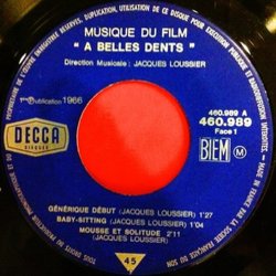  belles dents サウンドトラック (Jacques Loussier) - CDインレイ