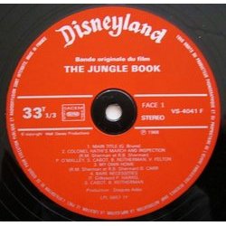 The Jungle Book サウンドトラック (George Bruns, Terry Gilkynson, Robert M. Sherman, Richard Sherman) - CDインレイ