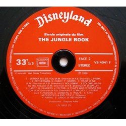 The Jungle Book サウンドトラック (George Bruns, Terry Gilkynson, Robert M. Sherman, Richard Sherman) - CDインレイ