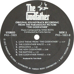 The Godfather Bande Originale (Nino Rota, Carlo Savina) - cd-inlay