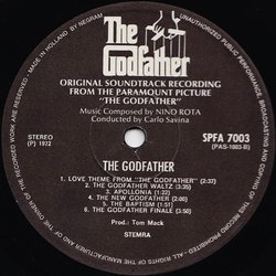 The Godfather Colonna sonora (Nino Rota, Carlo Savina) - cd-inlay
