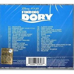Finding Dory Trilha sonora (Thomas Newman) - CD capa traseira