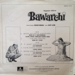 Bawarchi Ścieżka dźwiękowa (Various Artists, Kaifi Azmi, Madan Mohan) - Tylna strona okladki plyty CD
