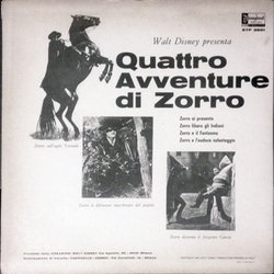 Quattro avventure di Zorro Trilha sonora (William Lava) - CD capa traseira