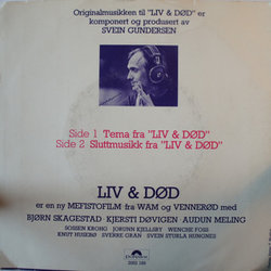 Liv & Dd Soundtrack (Svein Gundersen) - CD Back cover