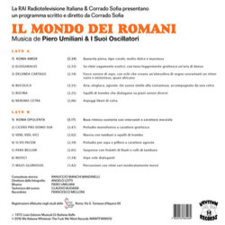 Il Mondo Dei Romani Colonna sonora (Suoi Oscillatori, Piero Umiliani) - Copertina posteriore CD