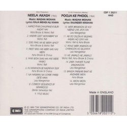 Neela Akash / Pooja Ke Phool サウンドトラック (Various Artists, Rajinder Krishan, Raja Mehdi Alikhhan, Madan Mohan) - CD裏表紙