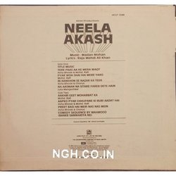 Neela Akash Ścieżka dźwiękowa (Various Artists, Raja Mehdi Alikhhan, Madan Mohan) - Tylna strona okladki plyty CD