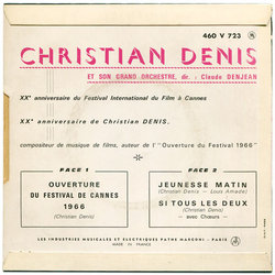 Ouverture Du Festival De Cannes 1966 Trilha sonora (Christian Denis) - CD capa traseira