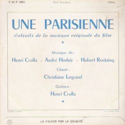 Une Parisienne サウンドトラック (Henri Crolla, Andr Hodeir, Hubert Rostaing) - CD裏表紙