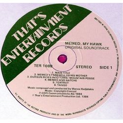 Memed My Hawk Soundtrack (Manos Hadjidakis) - cd-inlay