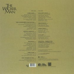 The Wicker Man サウンドトラック (Paul Giovanni) - CD裏表紙