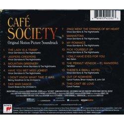 Caf Society Ścieżka dźwiękowa (Various Artists) - Tylna strona okladki plyty CD