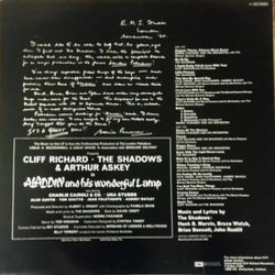 Aladdin And His Wonderful Lamp Soundtrack (The Shadows, The Shadows) - CD-Rückdeckel