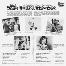 Wonderful World of Color Soundtrack (Various Artists, Cliff Edwards, Annette Funicello, Hayley Mills, Fess Parker, The Wellingtons) - CD Trasero
