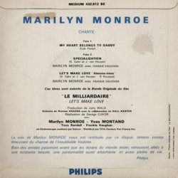 Marilyn Monroe chante My Heart Belongs To Daddy サウンドトラック (Various Artists) - CD裏表紙