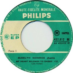 Marilyn Monroe chante My Heart Belongs To Daddy サウンドトラック (Various Artists) - CDインレイ