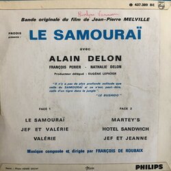 Le Samouraï Soundtrack (François de Roubaix) - CD Back cover