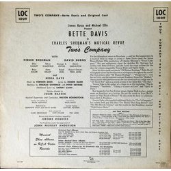 Song Hits From Two's Company Ścieżka dźwiękowa (Sammy Cahn, Vernon Duke, Ogden Nash) - Tylna strona okladki plyty CD