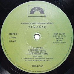 Tenebre Colonna sonora (Massimo Morante, Fabio Pignatelli, Claudio Simonetti) - cd-inlay
