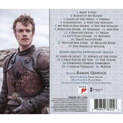 Game Of Thrones: Season 6 Soundtrack (Ramin Djawadi) - CD Back cover