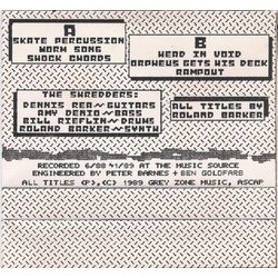 Shredder Orpheus Trilha sonora (Roland Barker) - CD capa traseira