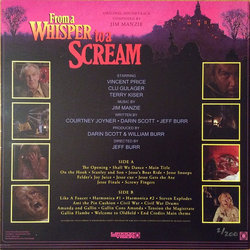 From A Whisper To A Scream Soundtrack (Jim Manzie) - CD Back cover