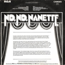 Music From The Broadway Musical No, No, Nanette サウンドトラック (Irving Caesar , Vincent Youmans) - CD裏表紙