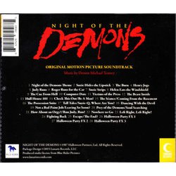 Night of the Demons サウンドトラック (Dennis Michael Tenney) - CD裏表紙