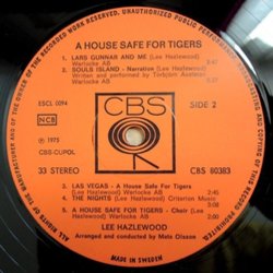A House Safe For Tigers サウンドトラック (Lee Hazlewood) - CDインレイ