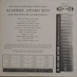 Academy Award Winners From Hollywood And Broadway Ścieżka dźwiękowa (Various Artists) - Tylna strona okladki plyty CD