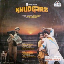 Khudgarz サウンドトラック (Indeevar , Mohammed Aziz, Farooq Kaiser, Nitin Mukesh, Rajesh Roshan, Sadhna Sargam) - CD裏表紙