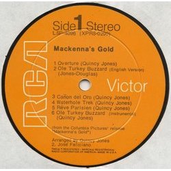 Mackenna's Gold サウンドトラック (José Feliciano, Quincy Jones) - CDインレイ