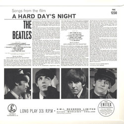 A Hard Day's Night Ścieżka dźwiękowa (Various Artists, The Beatles) - Tylna strona okladki plyty CD