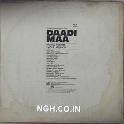 Daadi Maa Colonna sonora (Various Artists,  Roshan, Majrooh Sultanpuri) - Copertina posteriore CD