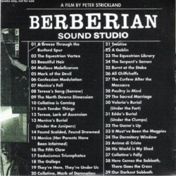 Berberian Sound Studio Ścieżka dźwiękowa (Various Artists,  Broadcast) - Tylna strona okladki plyty CD