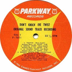 Don't Knock the Twist Ścieżka dźwiękowa (Various Artists, Fred Karger) - wkład CD