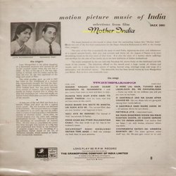 Mother India サウンドトラック (Various Artists, Shakeel Badayuni,  Naushad) - CD裏表紙