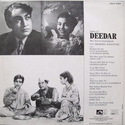 Deedar Ścieżka dźwiękowa (Various Artists, Shakeel Badayuni,  Naushad) - Tylna strona okladki plyty CD