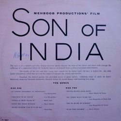Son of India Soundtrack (Various Artists, Shakeel Badayuni,  Naushad) - CD Back cover