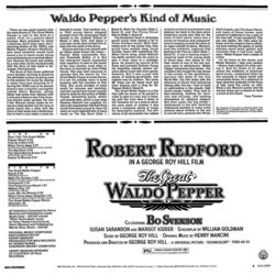 The Great Waldo Pepper Ścieżka dźwiękowa (Henry Mancini) - Tylna strona okladki plyty CD