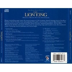 The Lion King Soundtrack (Elton John, Hans Zimmer) - CD Back cover